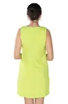 Vestido Dwz Linho Com Botoes Lateral Liso