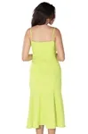 Vestido Dwz Linho Transpassado Com Babado