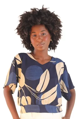 Blusa Dwz Amarracao Costas Estampada