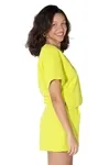 Blusa Dwz Gola V Manga Curta Lisa
