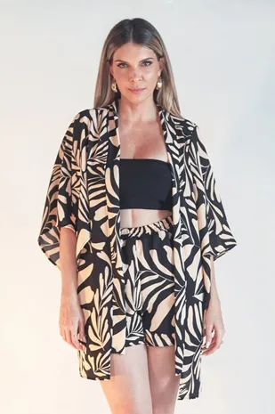 Conjunto Dwz Kimono Com Short Estampado
