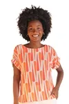 Blusa Dwz Estampada Manga Dobrada