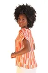 Blusa Dwz Estampada Manga Dobrada