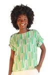 Blusa Dwz Estampada Manga Dobrada