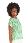 Blusa Dwz Estampada Manga Dobrada