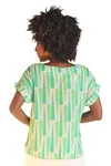 Blusa Dwz Estampada Manga Dobrada