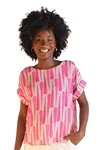 Blusa Dwz Estampada Manga Dobrada