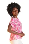 Blusa Dwz Estampada Manga Dobrada