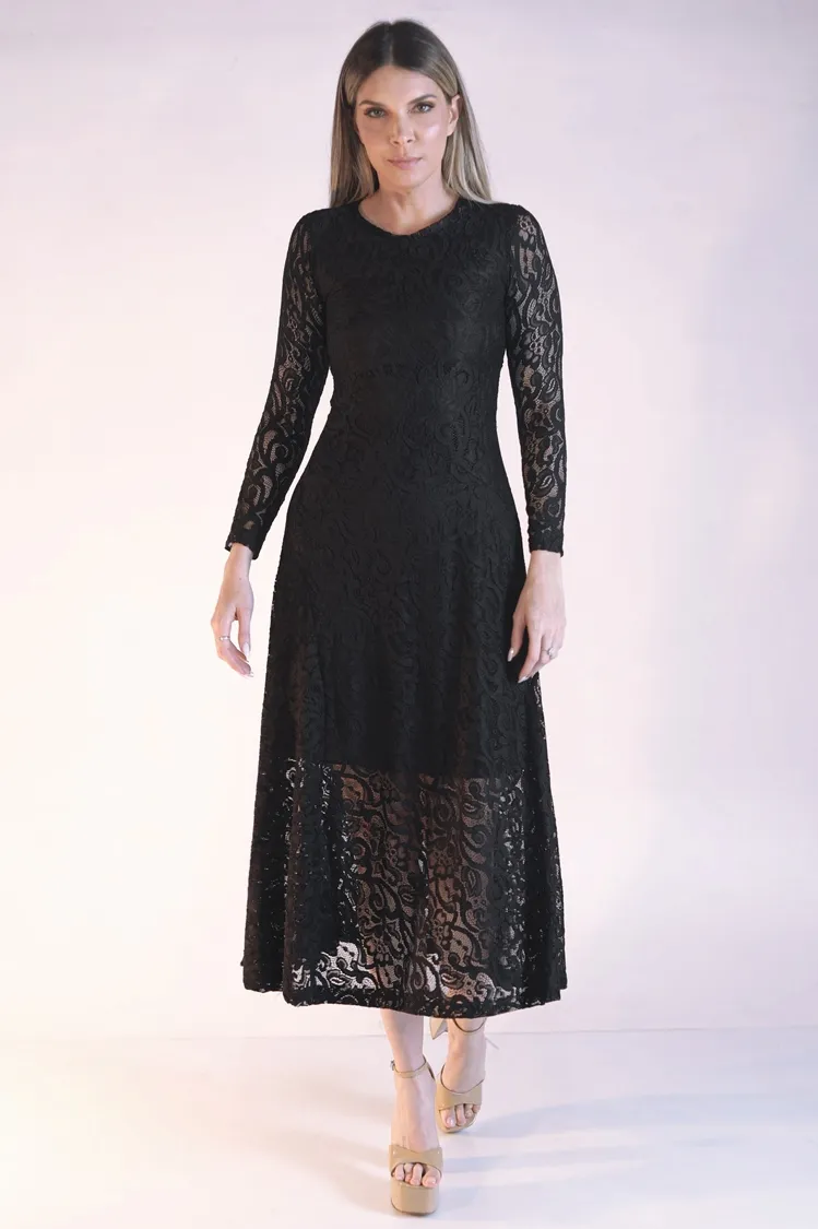 Vestido Dwz Renda Longo