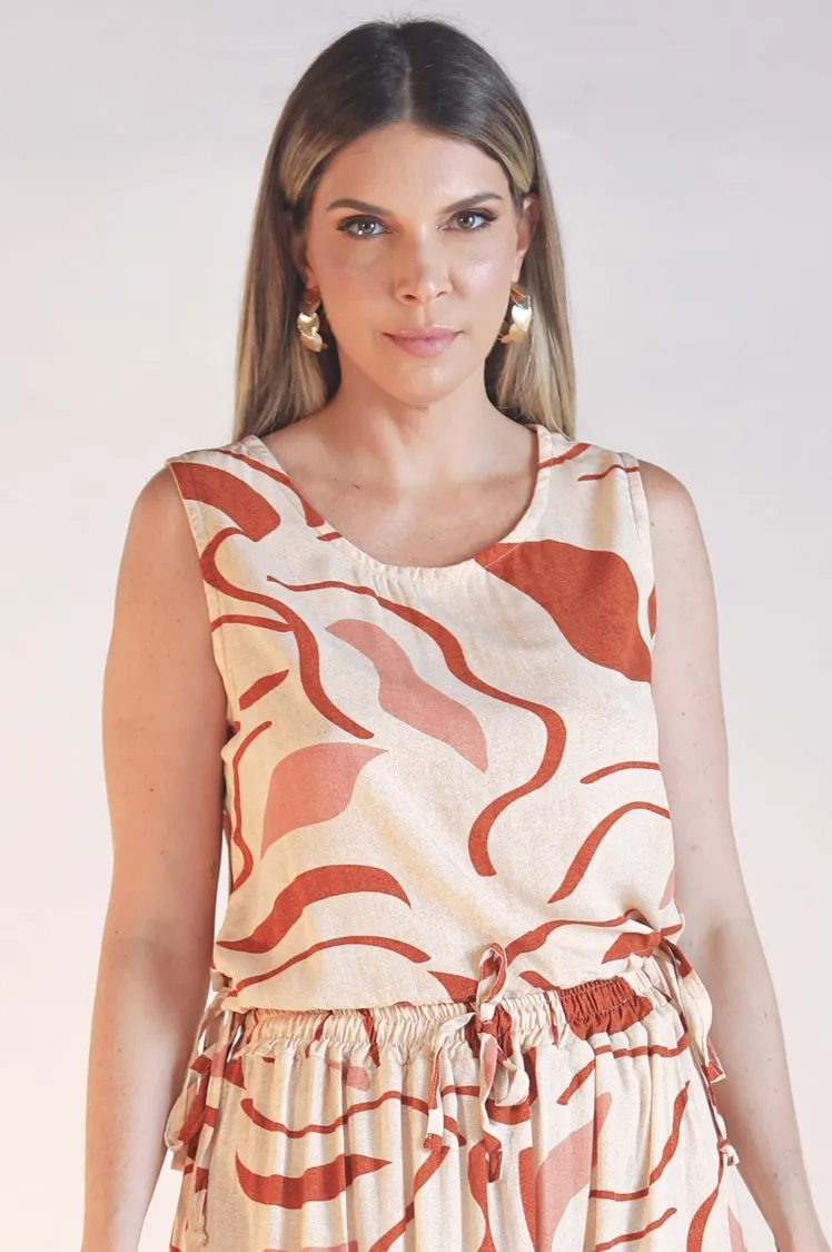 Cropped Dwz Estampado Amarracao