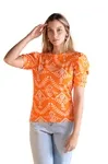 Blusa Dwz Manga Curta Estampada