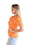 Blusa Dwz Manga Curta Estampada