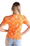 Blusa Dwz Manga Curta Estampada