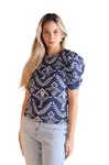 Blusa Dwz Manga Curta Estampada