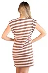 Vestido Dwz Listrado Curto De Malha