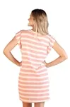 Vestido Dwz Listrado Curto De Malha