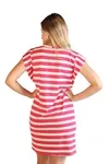Vestido Dwz Listrado Curto De Malha