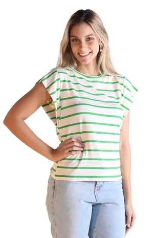 Blusa Dwz Listrada De Malha Muscle Tee