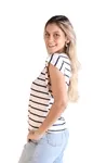 Blusa Dwz Listrada De Malha Muscle Tee