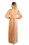 Vestido Dwz Longo Liso De Tule Com Bojo