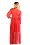 Vestido Dwz Longo Liso De Tule Com Bojo