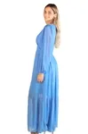 Vestido Dwz Longo Liso De Tule Com Bojo