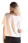 Blusa Dwz Manga Curta De Linho Com Bolso