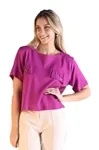 Blusa Dwz Manga Curta De Linho Com Bolso