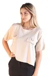 Blusa Dwz Manga Curta De Linho Com Bolso