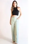 Calca Dwz Alfaiataria Com Cinto Pantalona