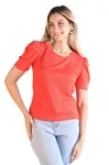 Blusa Dwz Canelada Manga Bufante Lisa