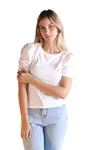 Blusa Dwz Canelada Manga Bufante Lisa