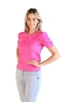 Blusa Dwz Canelada Manga Bufante Lisa
