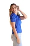 Blusa Dwz Canelada Manga Bufante Lisa