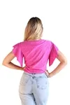 Blusa Dwz Laise Com No Frontal e Manga Babado