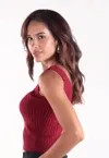 Regata Dwz Tricot Canelado Decote V