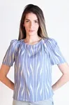 Blusa Dwz Estampada Manga Bufante