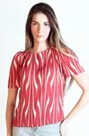 Blusa Dwz Estampada Manga Bufante