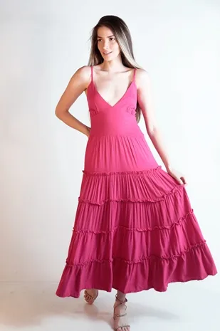 Vestido Dwz Alcas Finas com Lastex nas Costas