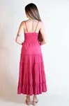 Vestido Dwz Alcas Finas com Lastex nas Costas