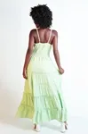 Vestido Dwz Alcas Finas com Lastex nas Costas