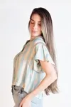 Blusa Dwz Listrada Manga Curta