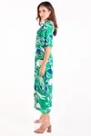 Vestido Dwz Midi Estampado Com Lastex Nas Costas