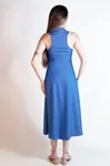 Vestido Dwz sem Manga Liso com Botoes