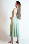 Vestido Dwz sem Manga Liso com Botoes