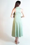 Vestido Dwz sem Manga Liso com Botoes