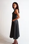 Vestido Dwz sem Manga Liso com Botoes