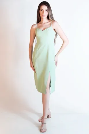 Vestido Dwz Liso com Pespanto Alfaiataria