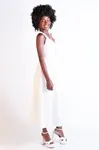 Vestido Dwz Linho sem Manga Liso