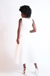 Vestido Dwz Linho sem Manga Liso